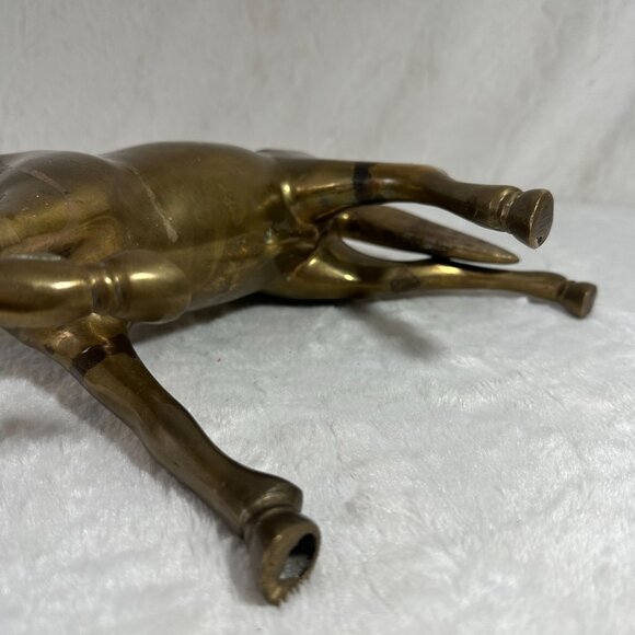 Vintage Brass Walking Horse Statue equestrian sculpture - Picture 11 of 11